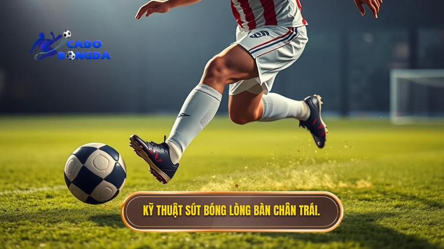Kỹ thuật sút bóng lòng bàn chân trái.