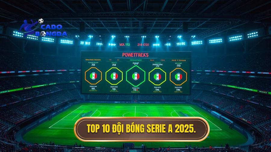 Top 10 đội bóng Serie A 2025.
